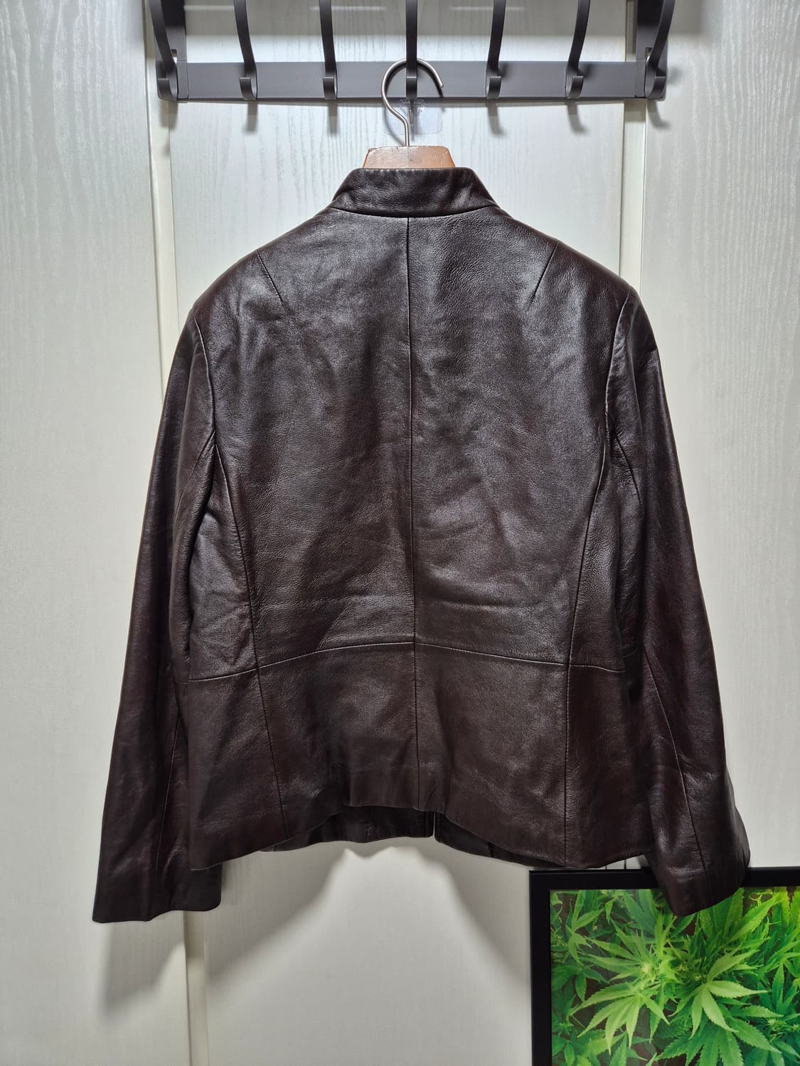 JPN 빈티지 초코브라운 양가죽 지퍼 자켓 상품이미지10