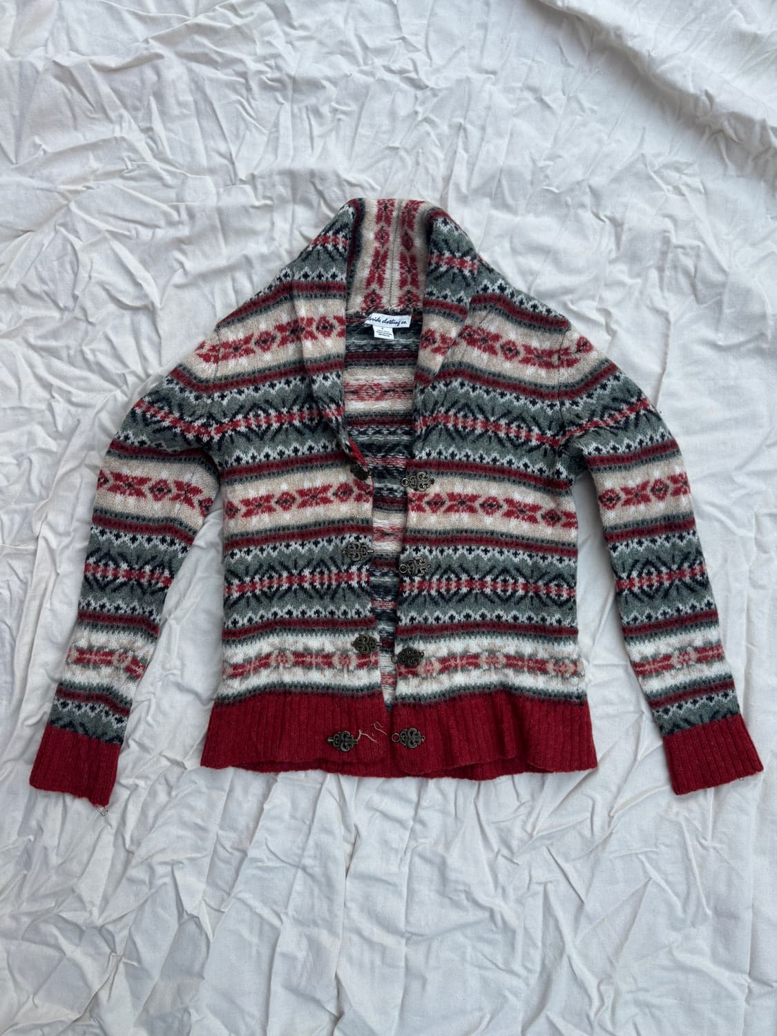 빈티지 노르딕 울 니트 가디건 상품이미지1