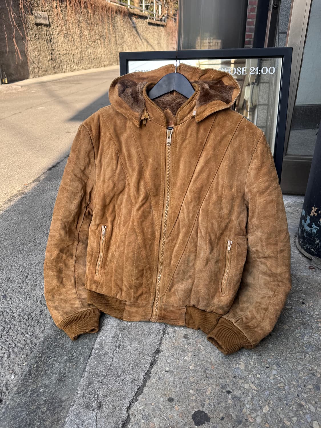 HI Gear 스웨이드 후드 가죽자켓  상품이미지1