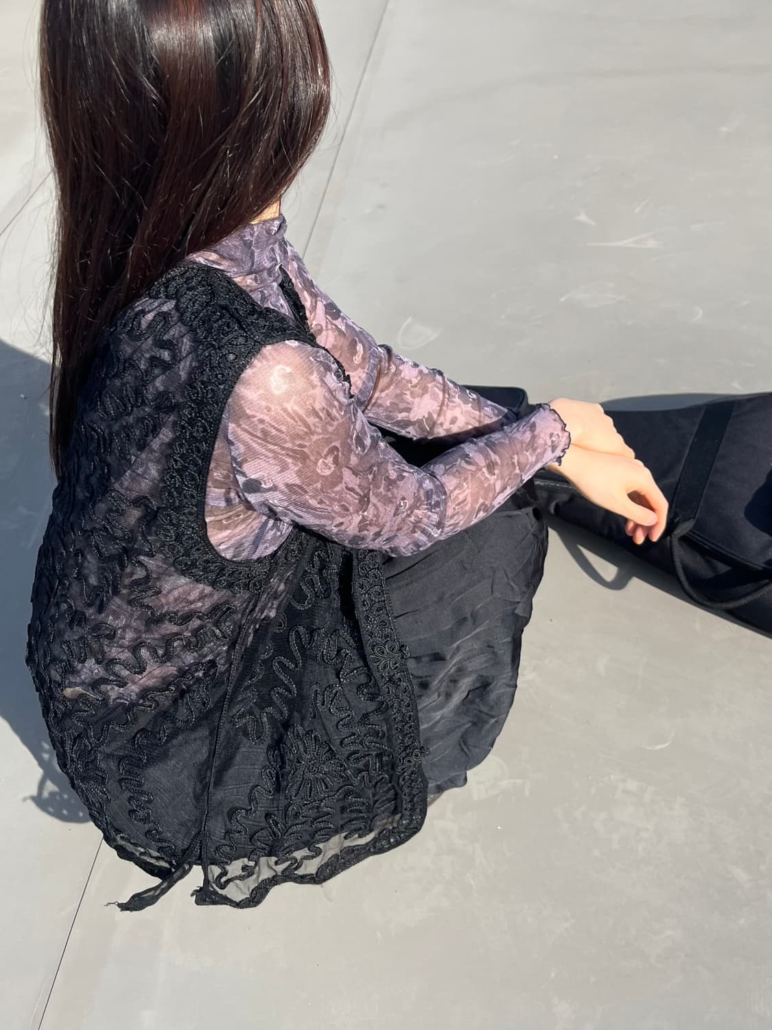 Purple Mesh Top 퍼플 메쉬 탑 상품이미지1