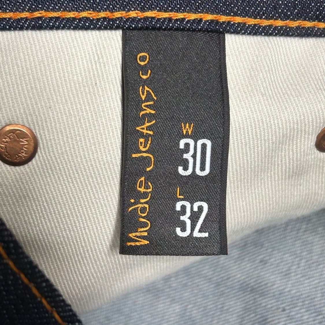 [새상품] 누디진 쌩지 씬핀 드라이 에크루 엠보 데님팬츠 W30 L32 상품이미지5