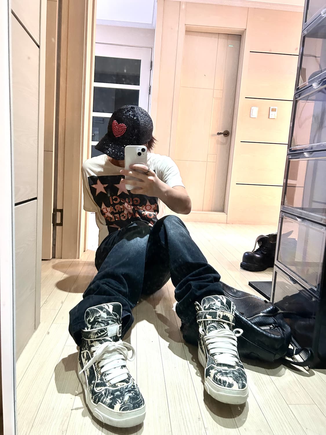 Givenchy Paris Paisley High Top Shoes 상품이미지1