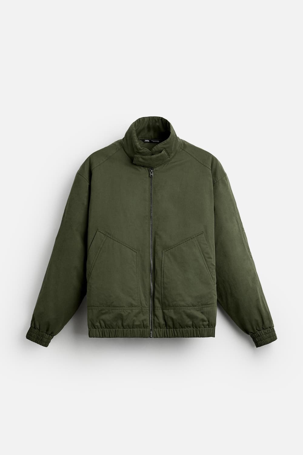 자라 패딩보트 점퍼 카키 상품이미지1