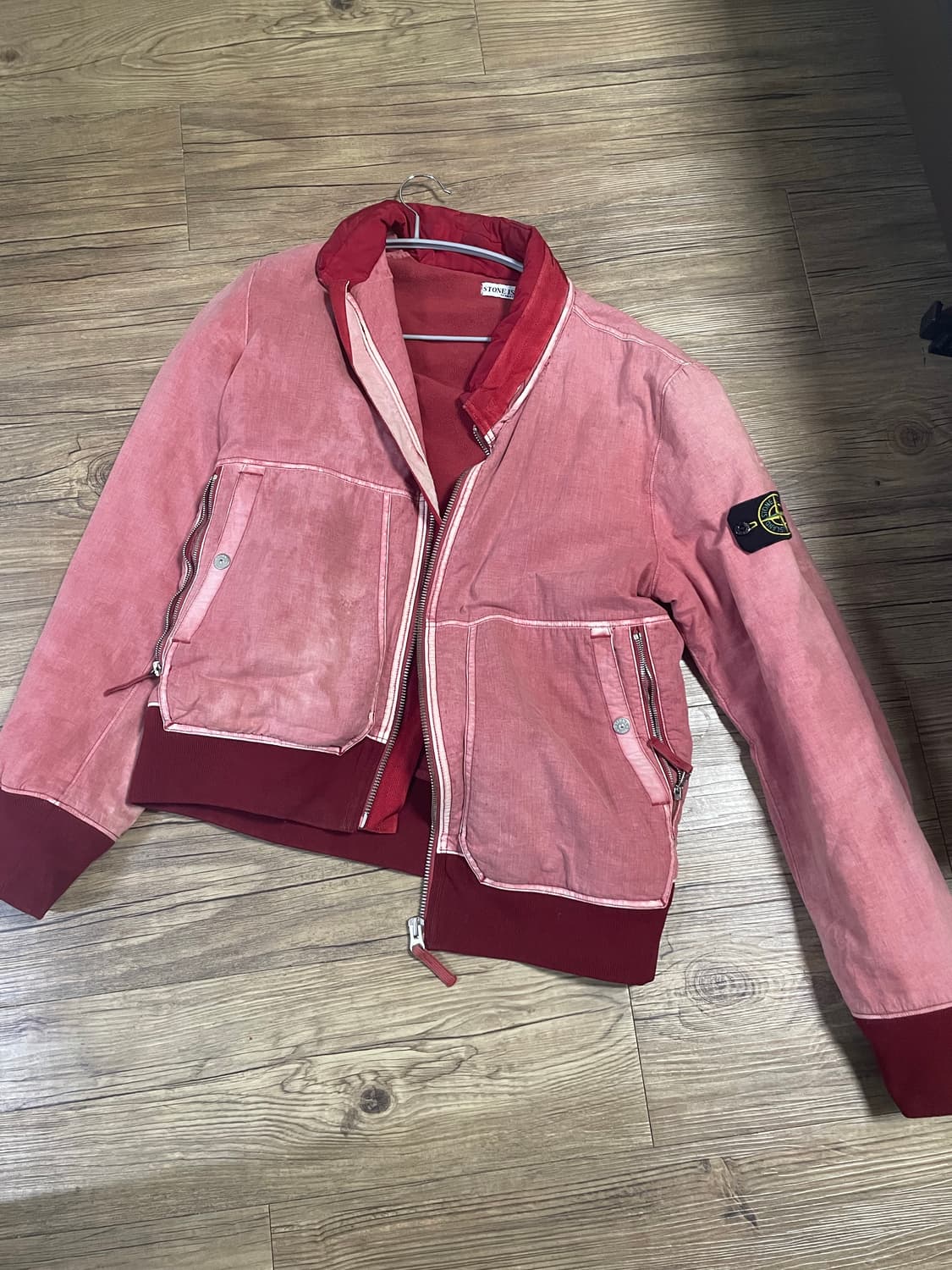 스톤아일랜드 빈티지 핑크 집업 상품이미지1