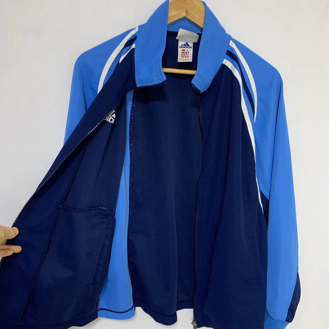 아디다스 네이비/스카이블루 트랙탑 빈티지 져지 체육복 M 상품이미지7