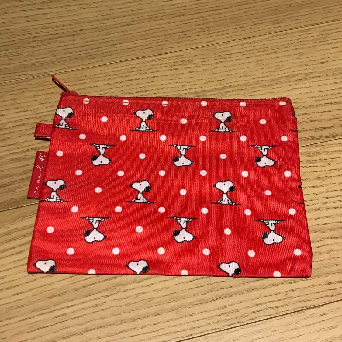스누피 도트 레드 파우치 상품이미지1