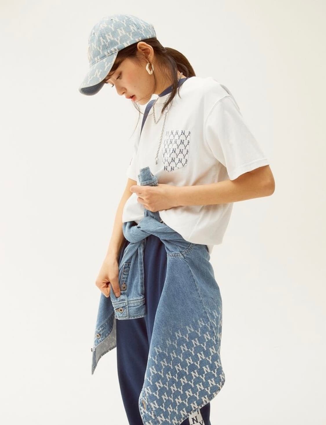 mlb monogram denim ball cap 상품이미지6