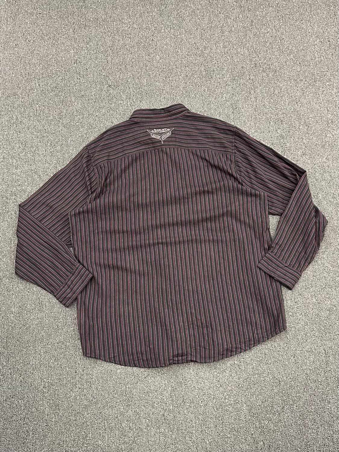 XL)할리데이비슨 vintage 멀티 스트라이프 긴팔셔츠 상품이미지5