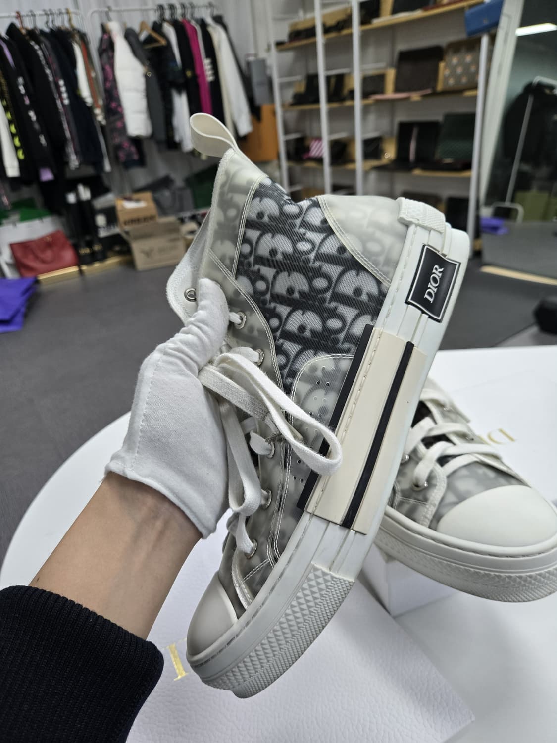[A급컨디션]디올 오블리크 하이탑 스니커즈 상품이미지4