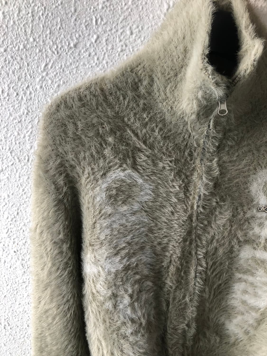 오디너리홀리데이 니트 집업 - 그레이/카키 상품이미지3