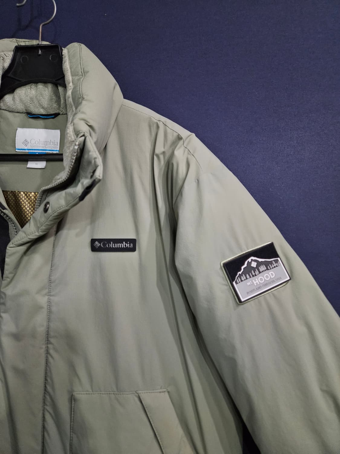 콜롬비아 옴니히트 라이트카키 그럼 105 구스다운 패딩  상품이미지4