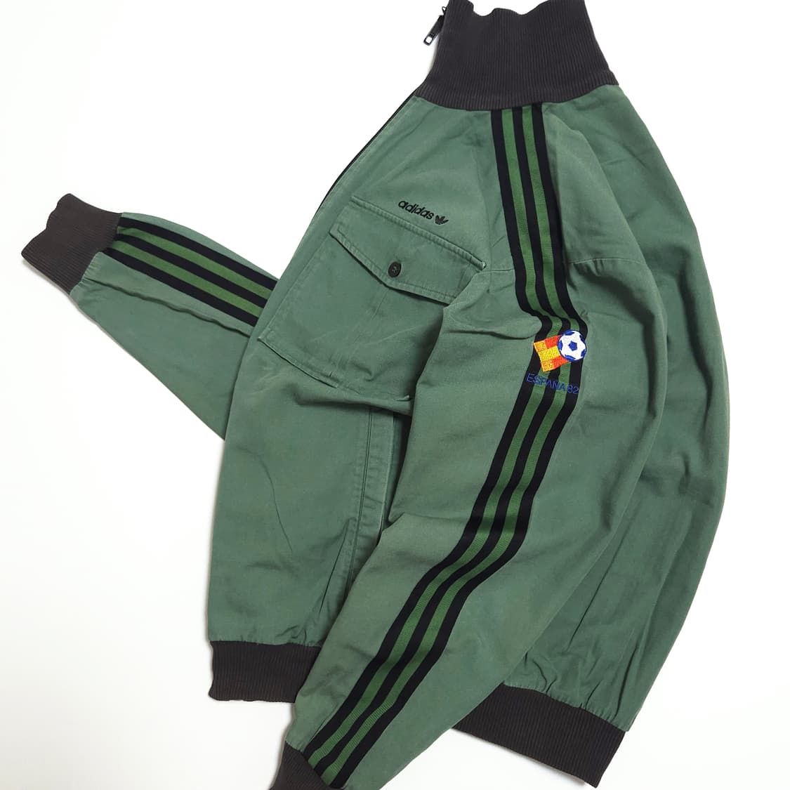 아디다스 00s 에스파냐 코튼 봄버 자켓 그린 상품이미지3