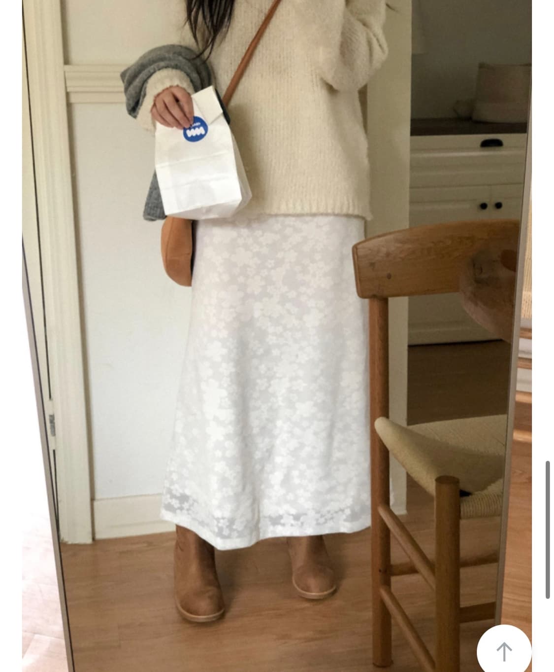 플라워 자가드 롱 스커트 상품이미지1