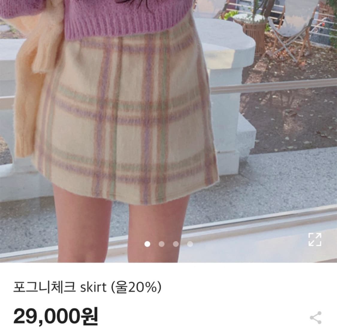 체크 울스커트 상품이미지1