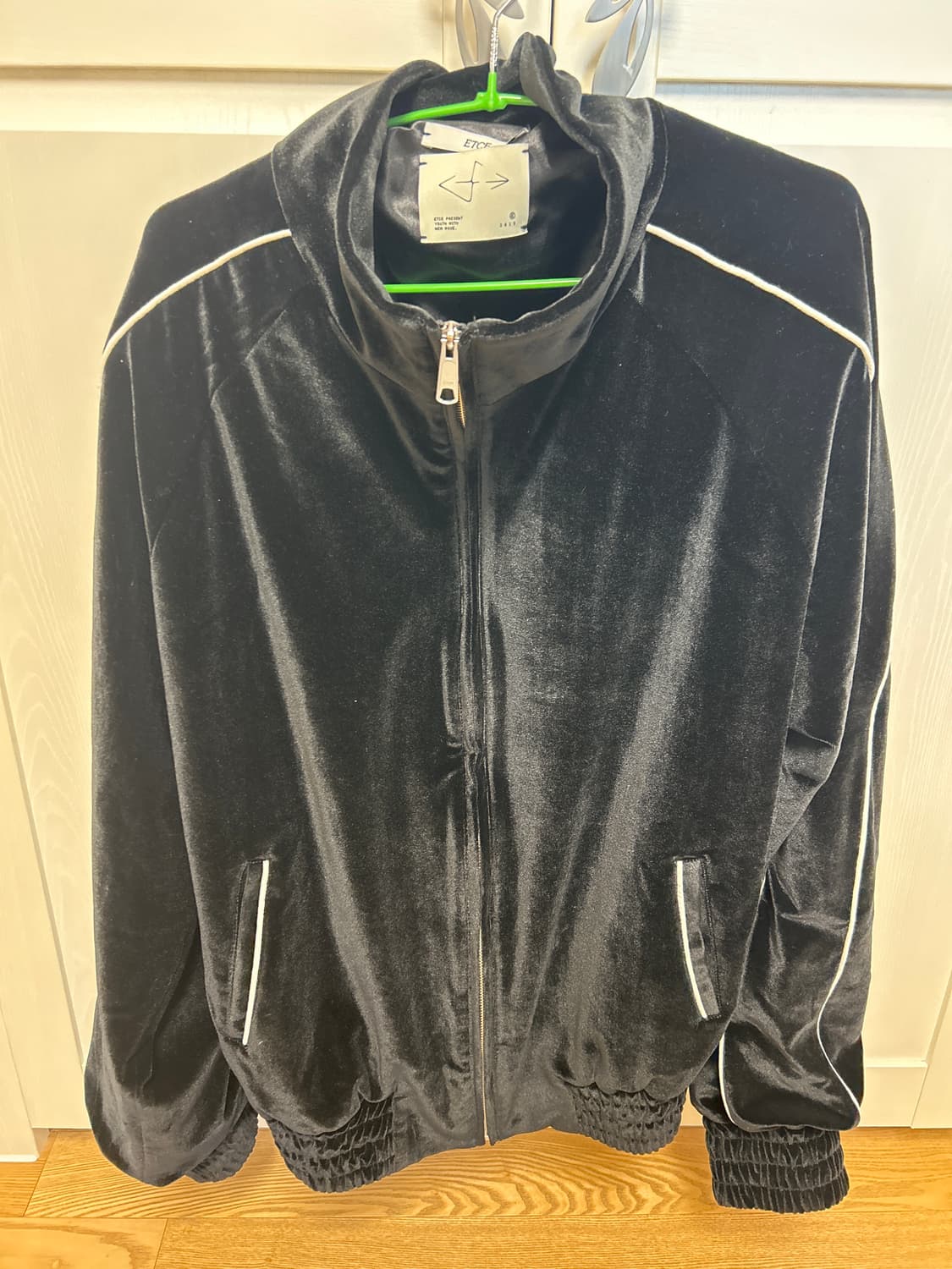 Etce 벨벳 트랙 자켓 블랙 상품이미지2