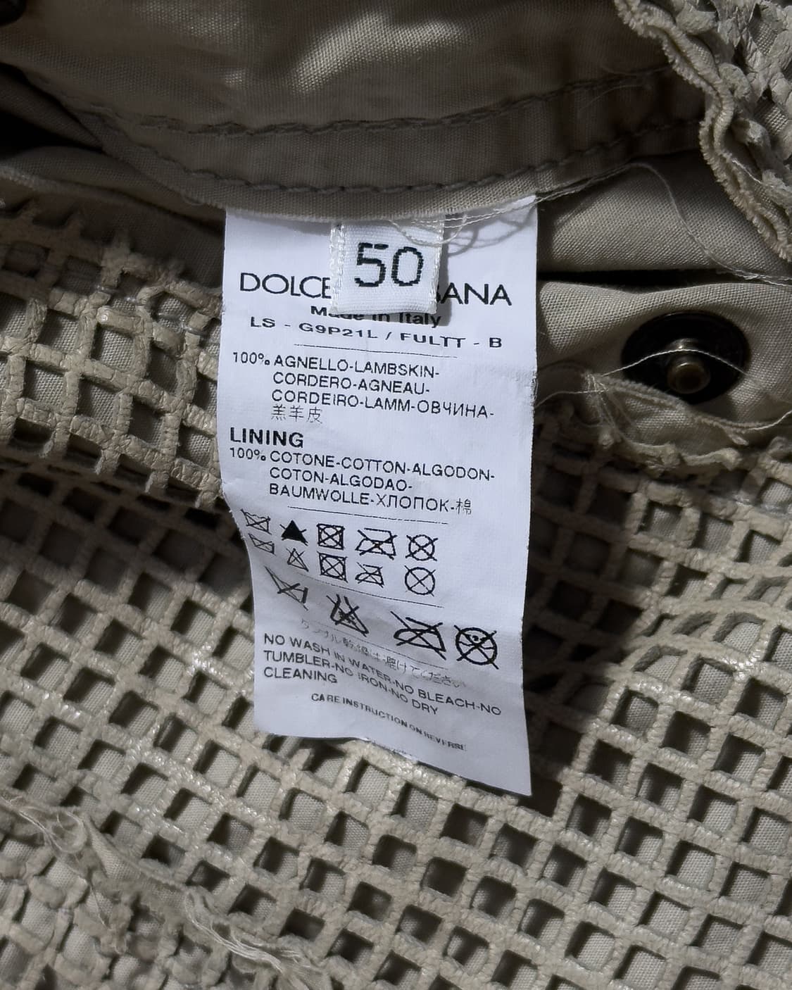 12SS D&G Laser-cut Lamb skin moto jacket 상품이미지10