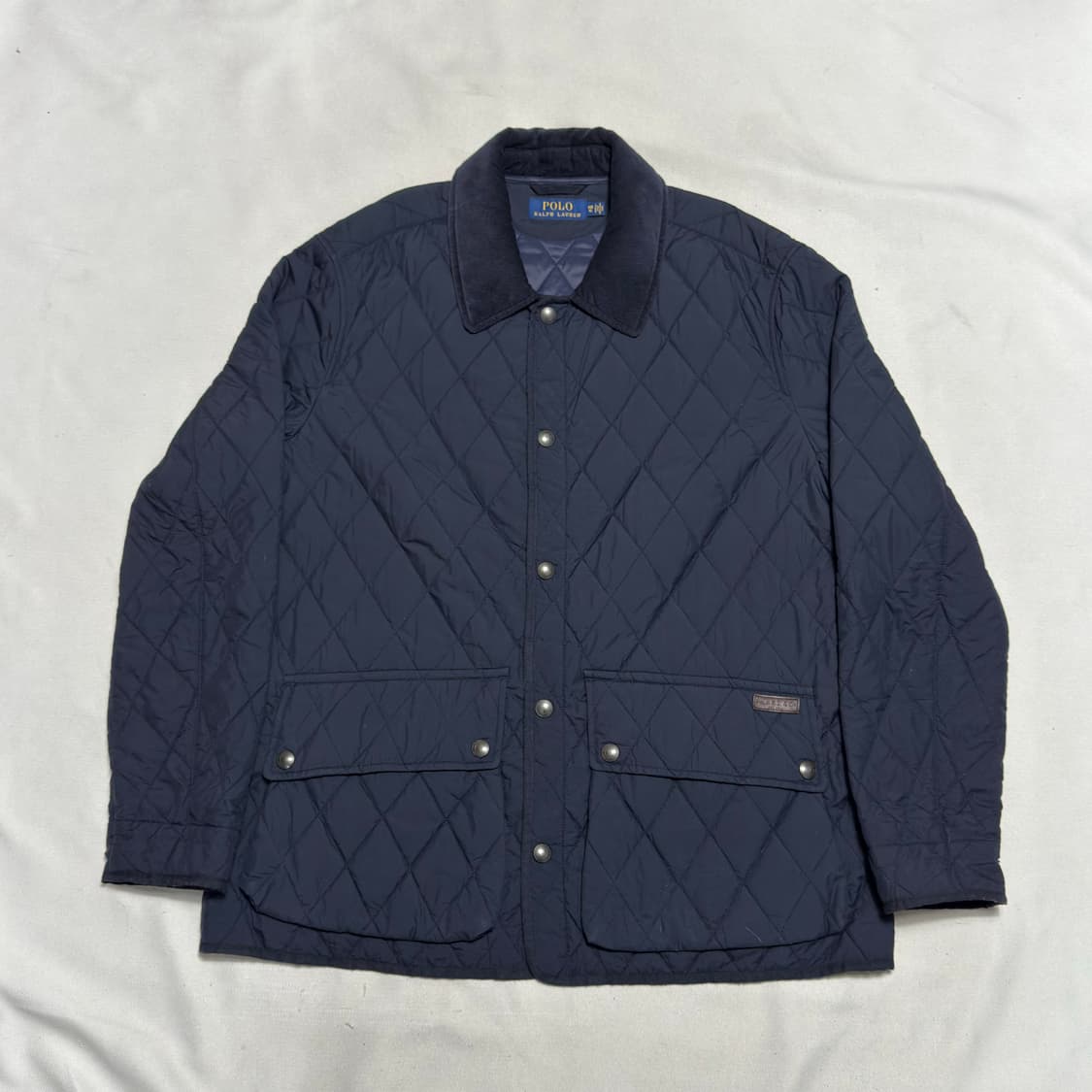 1XB 폴로랄프로렌 코듀로이 카라 네이비 퀼팅 자켓 상품이미지2