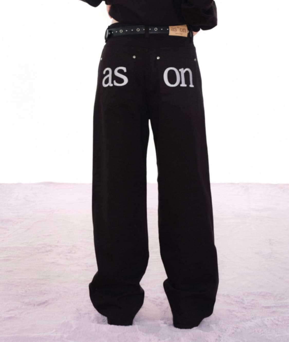 애즈온 SMOG WIDE PANTS / BLACK 상품이미지1