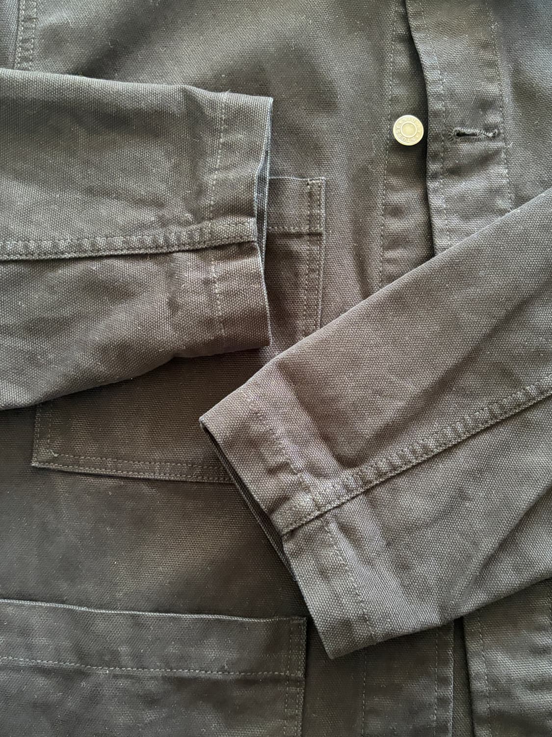 stussy 스투시 캔버스 초어 자켓 블랙 L (103-107) 상품이미지4