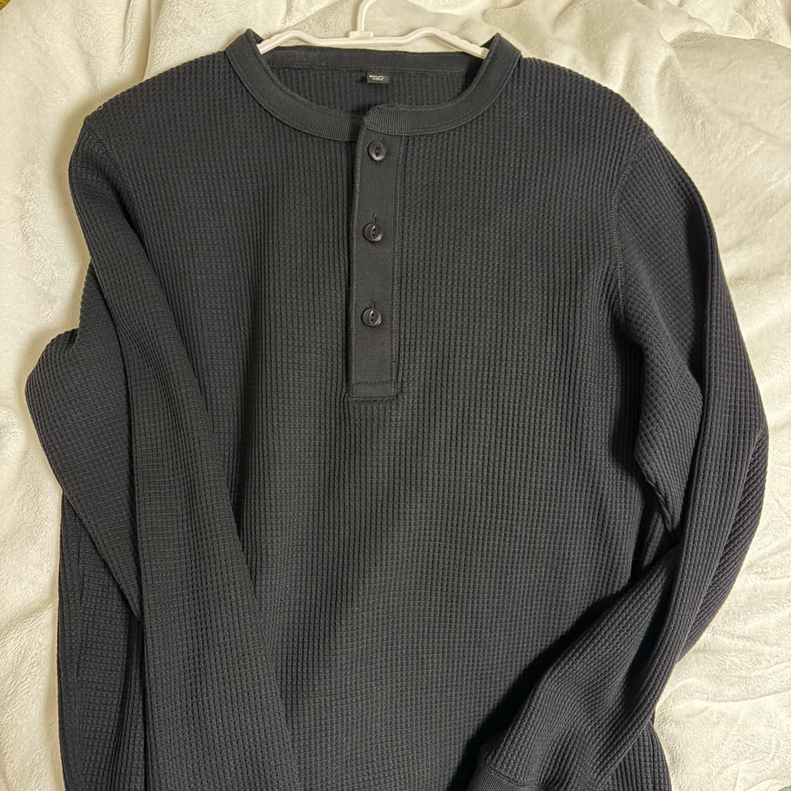 유니클로 와플 헨리넥 티셔츠 맨투맨 M 상품이미지1