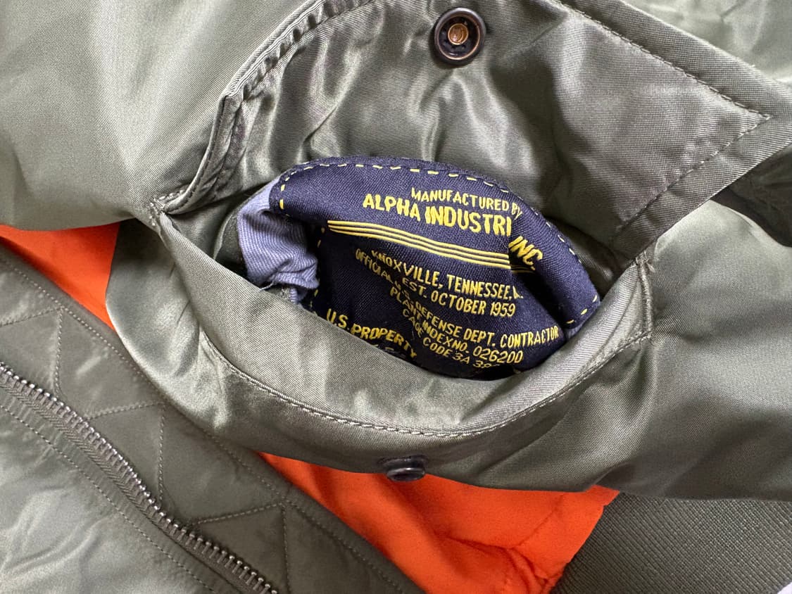 알파인더스트리 ma-1 M사이즈 상품이미지3