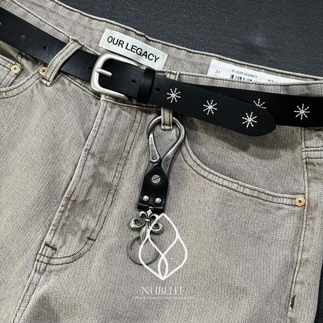 🌗 Daisy stitch belt / 데이지 플라워 스티치 가죽 벨트 상품이미지8