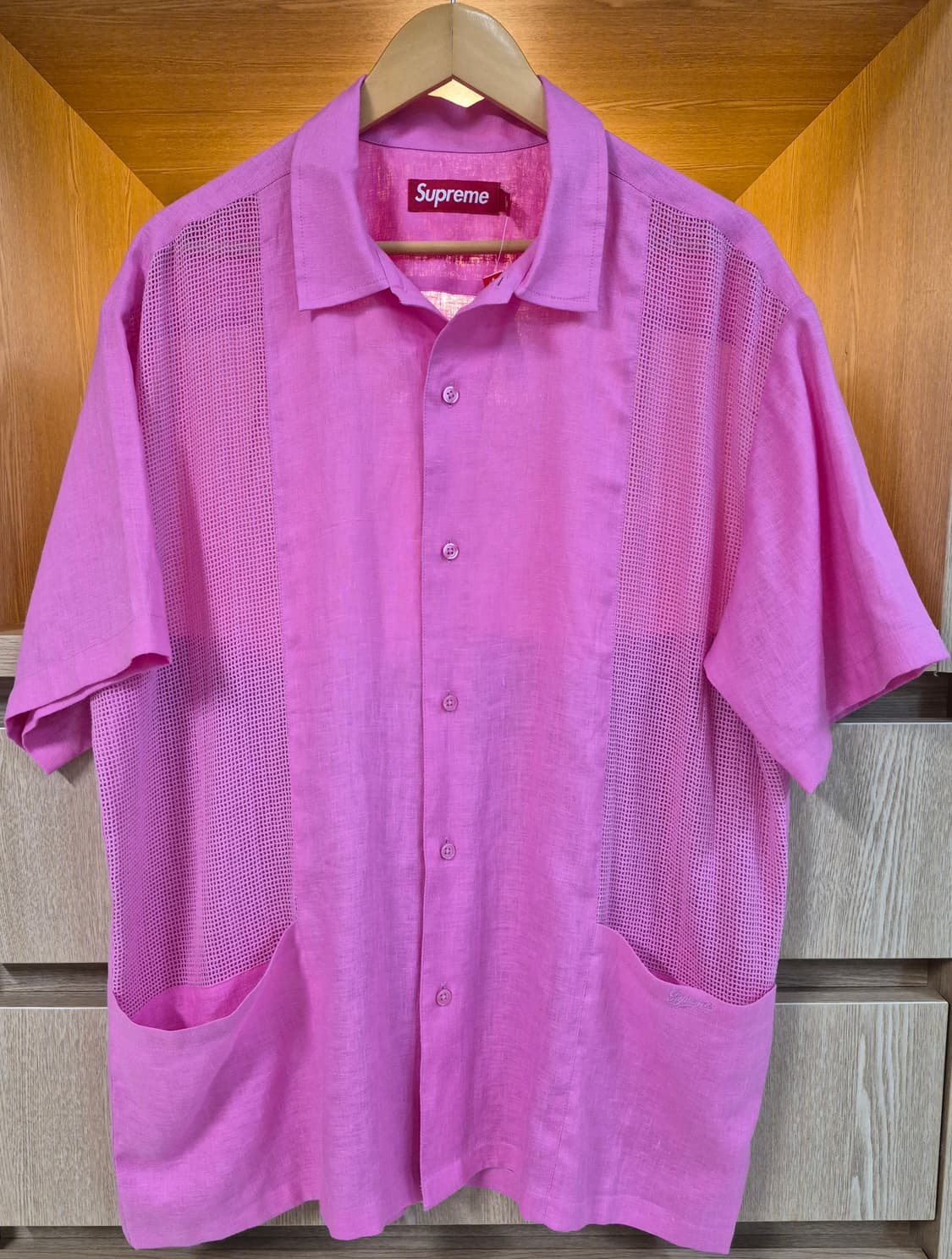 Supreme
Mesh Panel Linen Shirt Pink (L) 상품이미지2