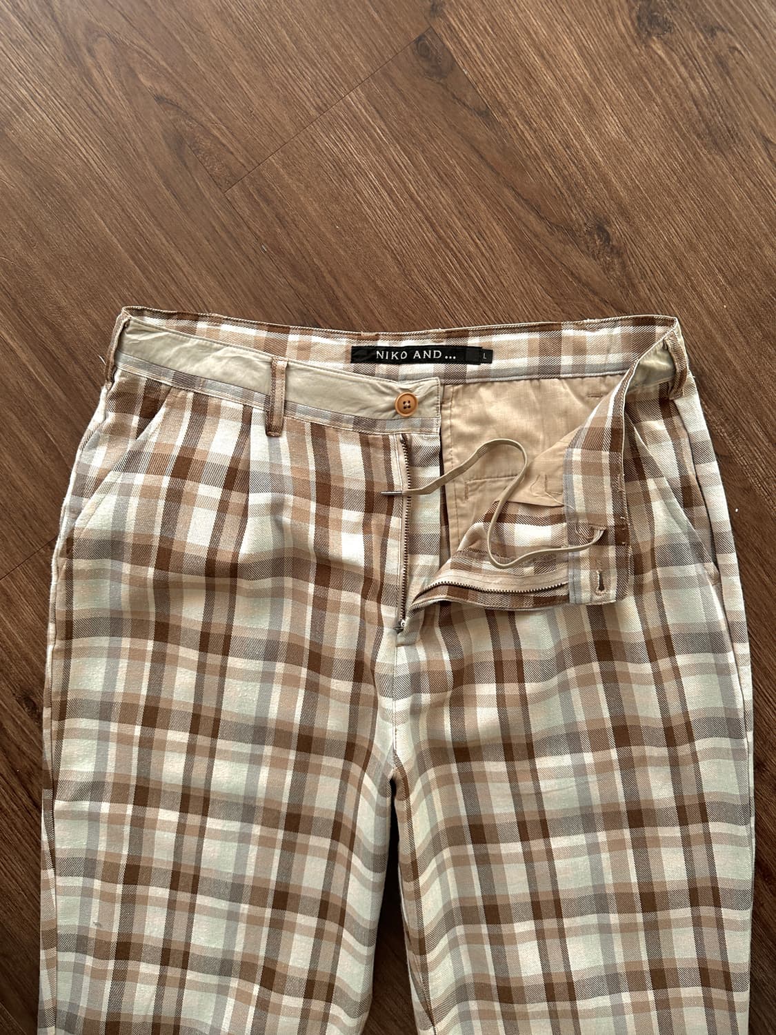 Niko And ... 트윌 체크 와이드 트라우저 상품이미지9