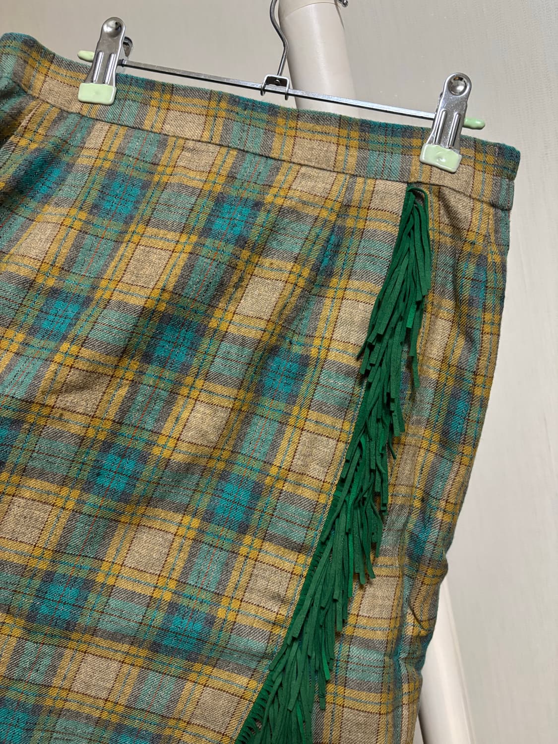 빈티지 태슬 체크 스커트 상품이미지2