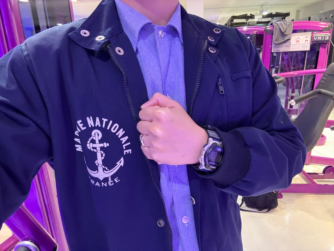 80-90s 프랑스 해군 보급 블루종 자켓(105) 상품이미지4