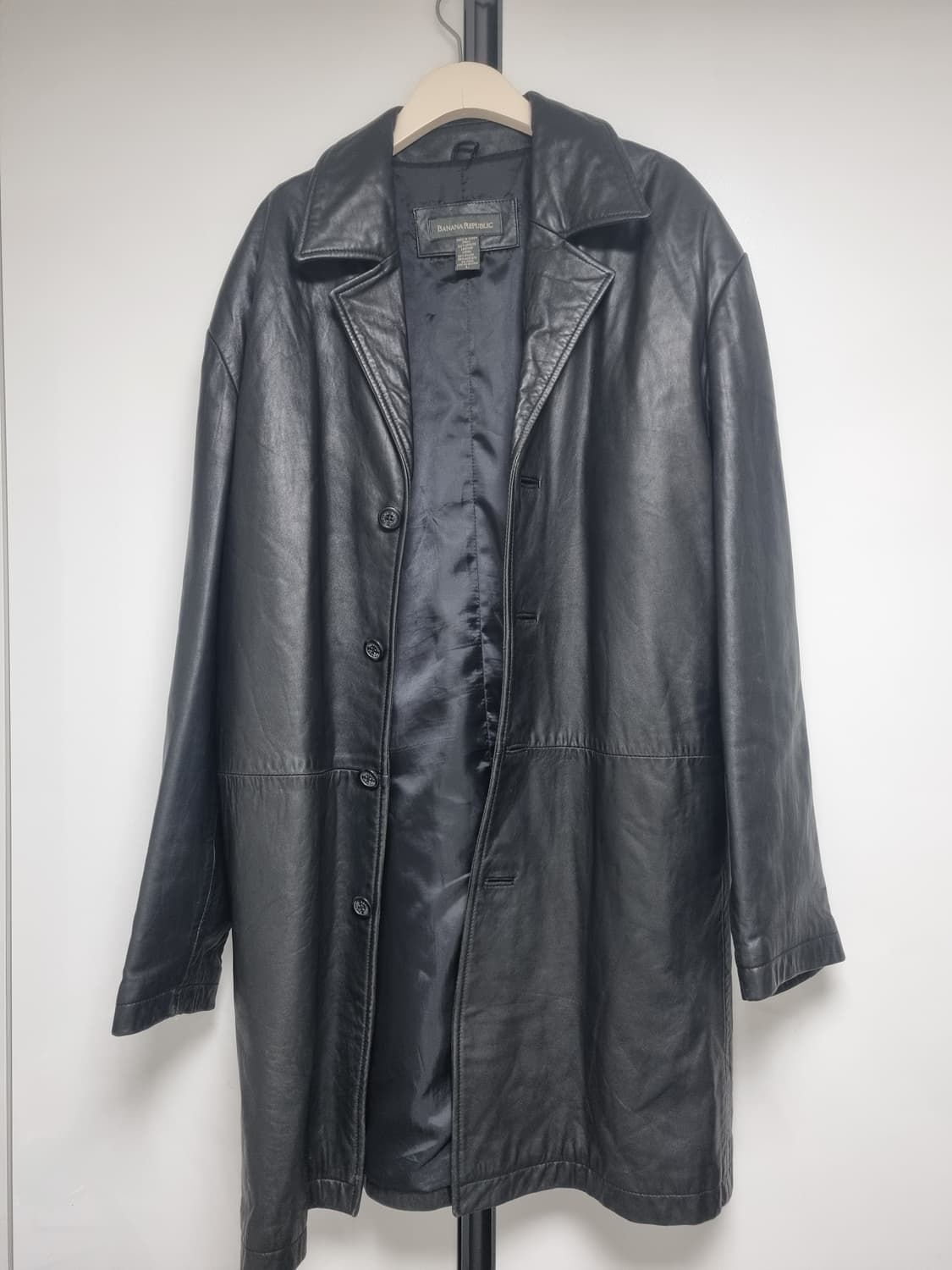 올드갭 느낌 레더 카코트 / 바나나 리퍼블릭 90s 소가죽 코트 L 상품이미지6