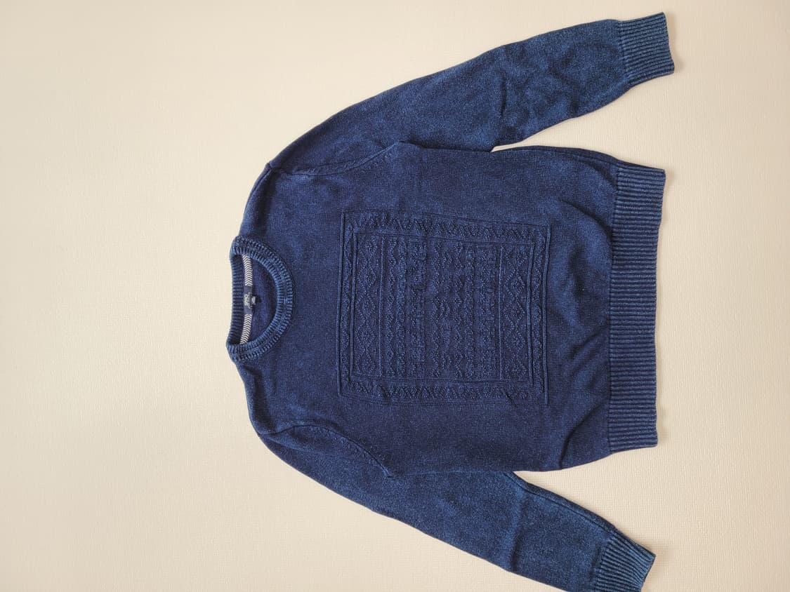 스파오 SPAO 남자 워싱 니트 105 인디고 상품이미지1