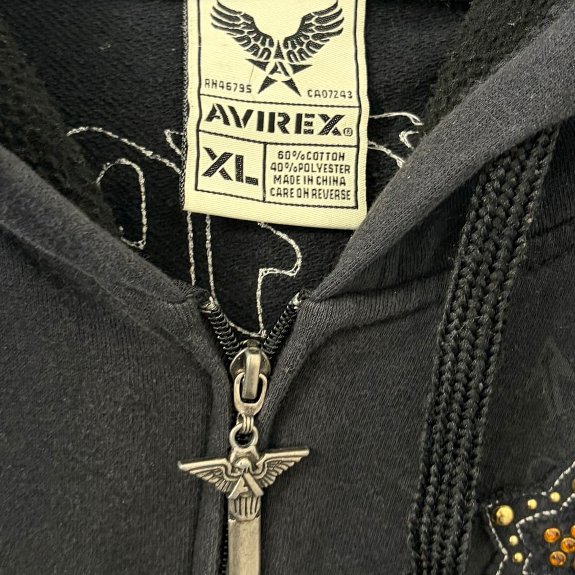 아비렉스 크롬 패치워크 후드 집업 상품이미지7