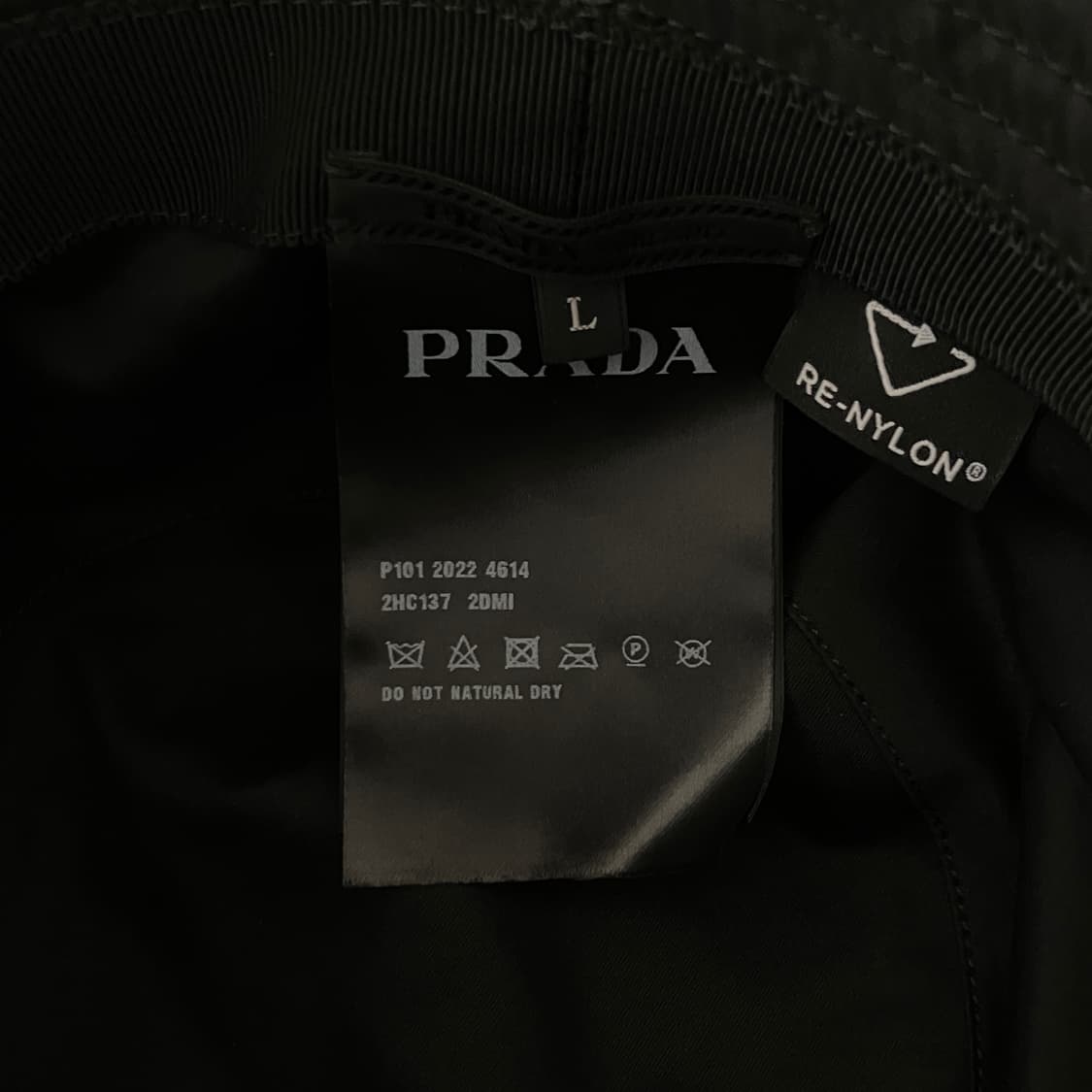 프라다 리나일론 버킷햇 L 상품이미지3