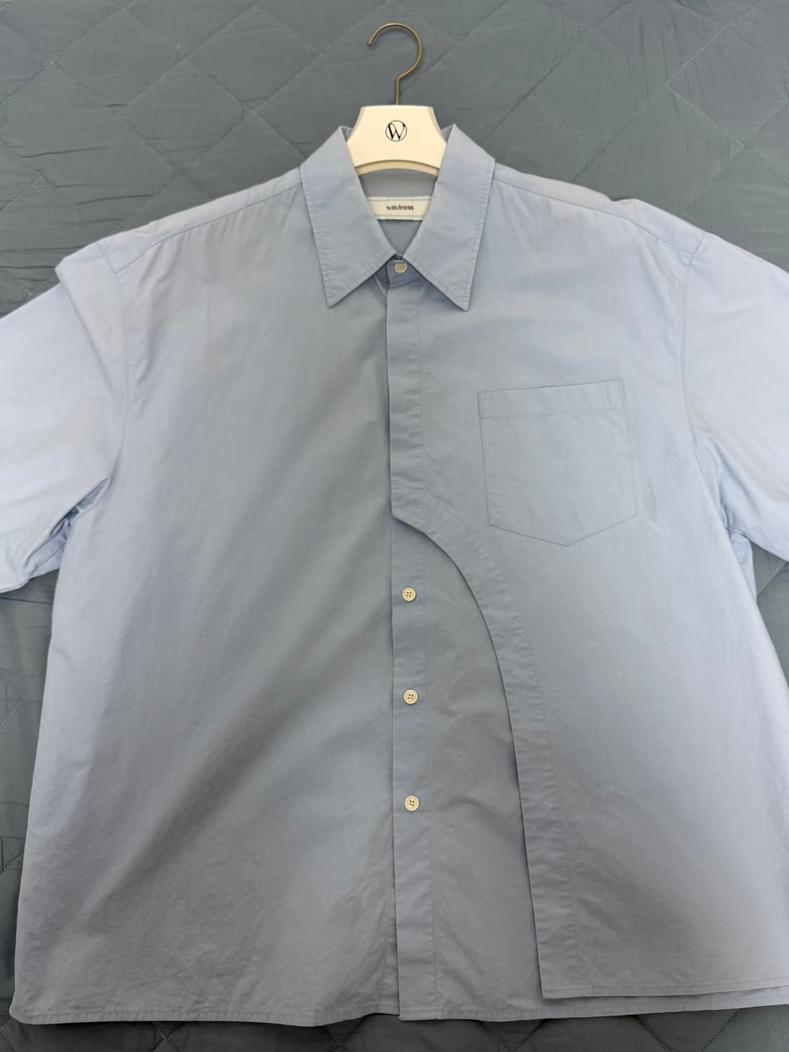 [2] 웨이비니스 h라인 하프 셔츠_페일 블루 상품이미지2