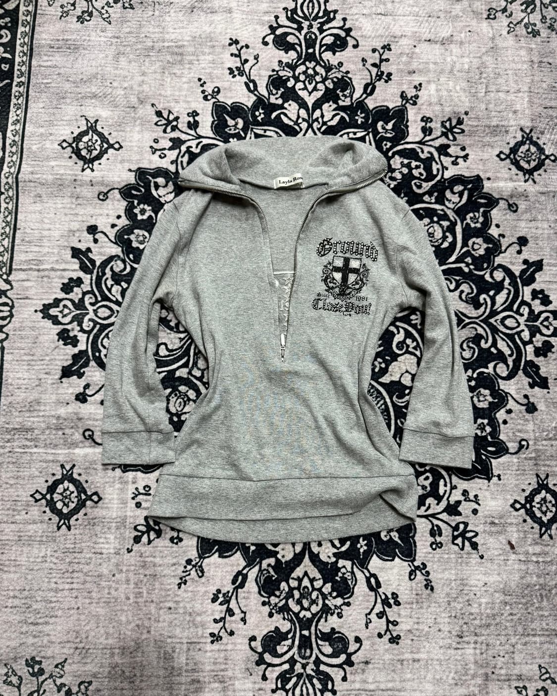 y2k cubic half zip-up sleeve 상품이미지2