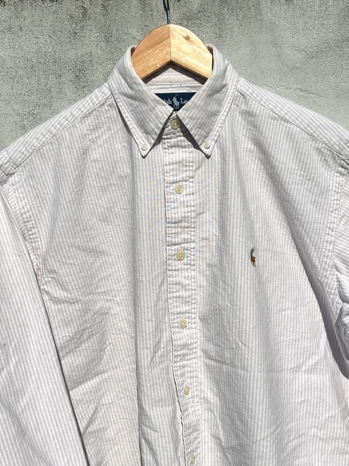 [L] 폴로 랄프로렌 핑크 캔디 스트라이프 옥스포드 셔츠 상품이미지2