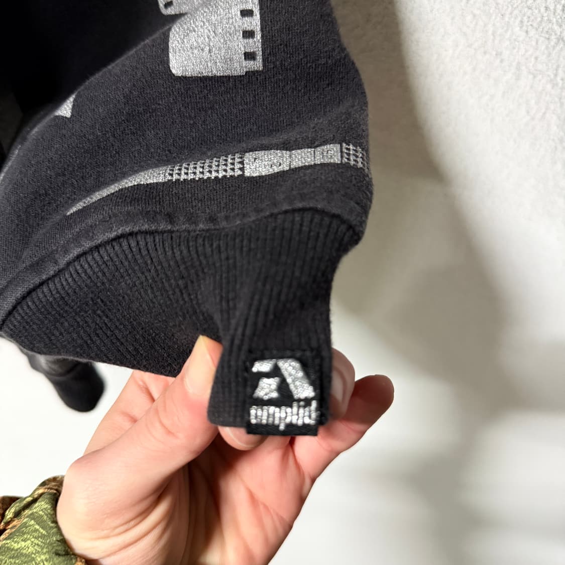 VTG 빈티지 실버 글로시 멀티 프린팅 집업 후디 상품이미지5