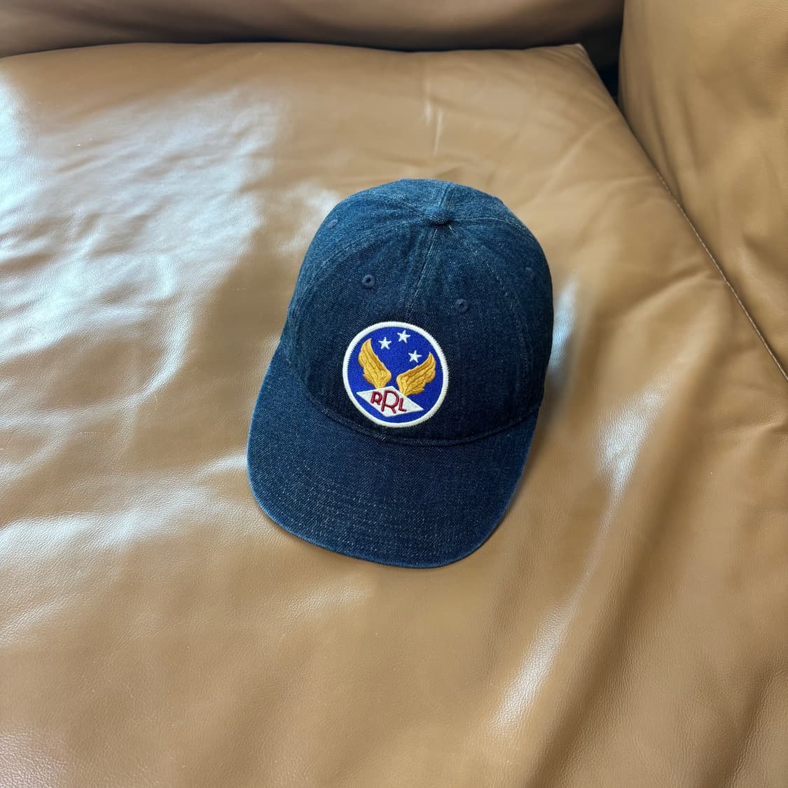 RRL 더블알엘 랄프로렌 폴로 윙로고 6패널 볼캡 모자 데님 상품이미지1