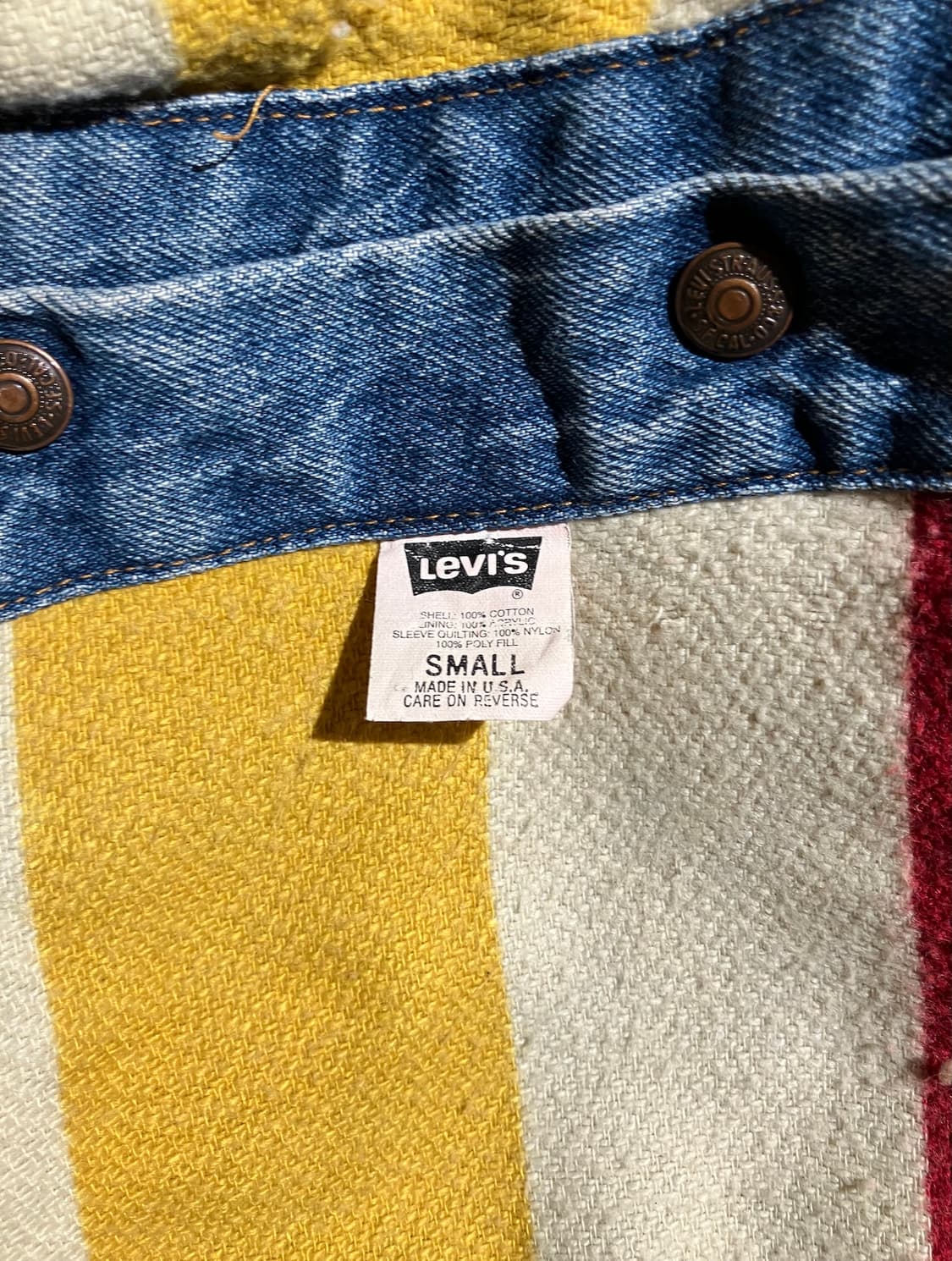 90s USA 빈티지 리바이스 허더슨베이 리버시블 데님 자켓 상품이미지9