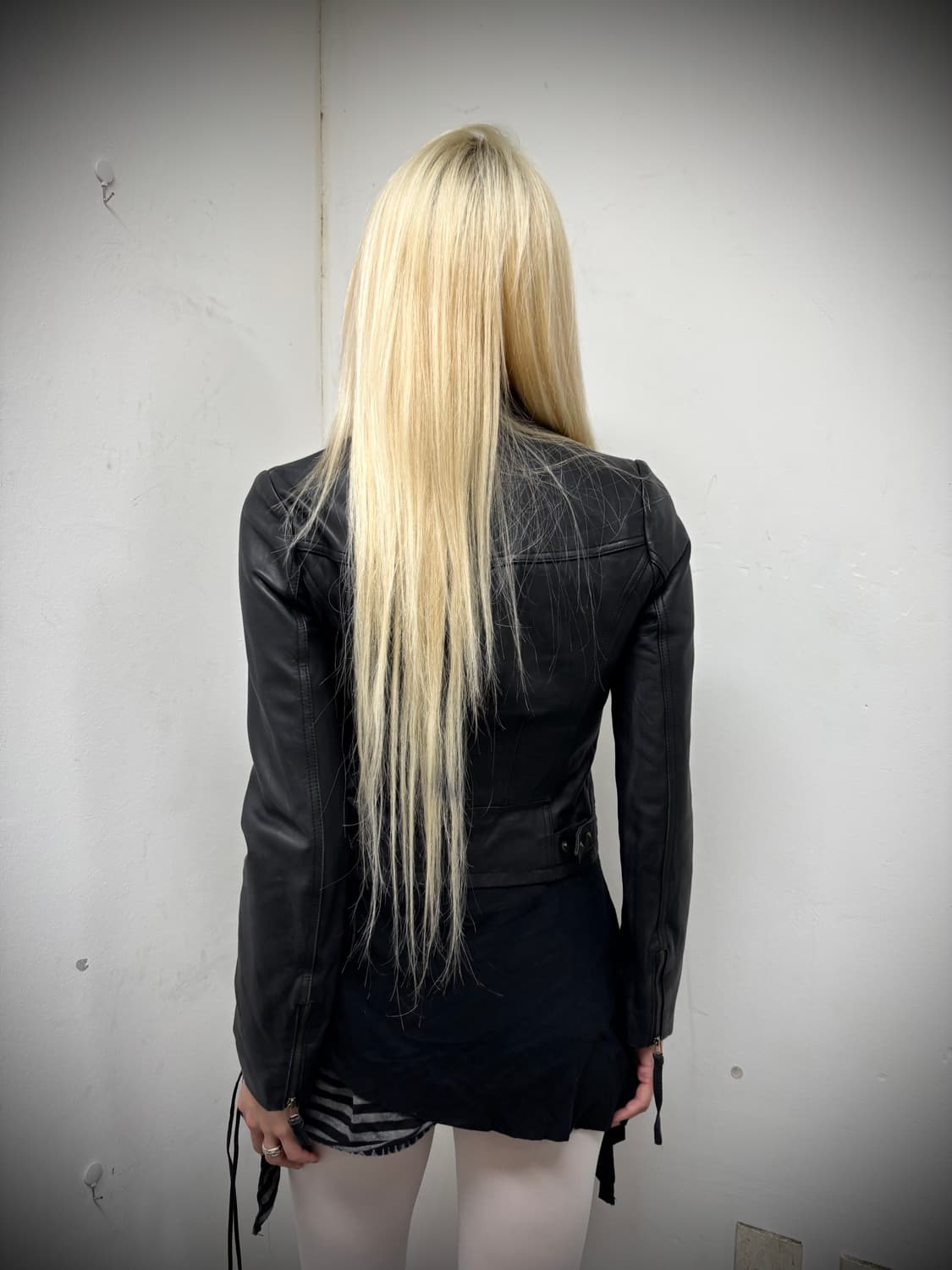 “Vintage” Chic Mood Stud Leather Jacket 상품이미지10