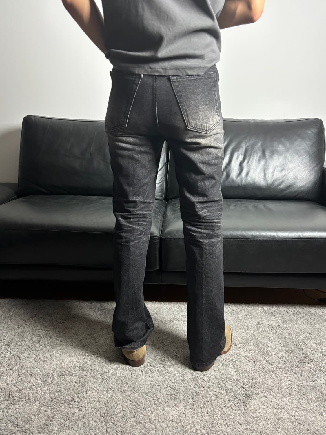 Lmood 아키라 블랙 워시드 부츠컷 데님 팬츠 44  상품이미지3