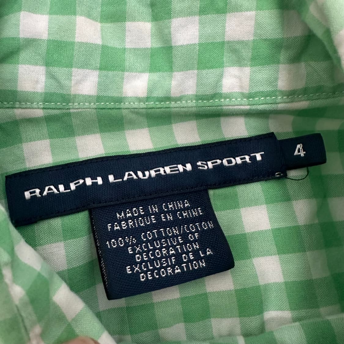 POLO 폴로 랄프로렌 여성 체크 패턴 셔츠 그린 상품이미지4