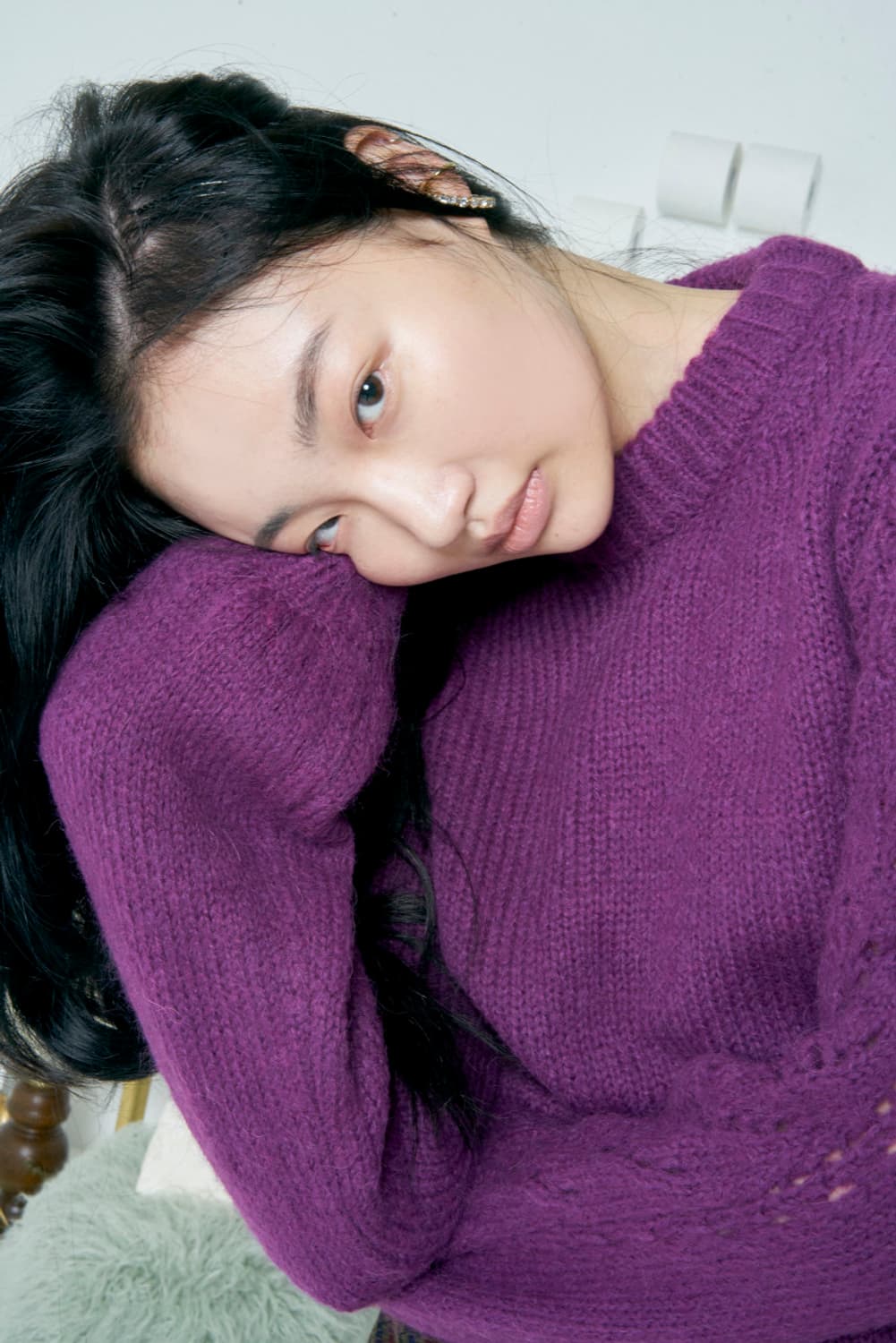베이비센토르 크로셰 울 크롭 니트 상품이미지3