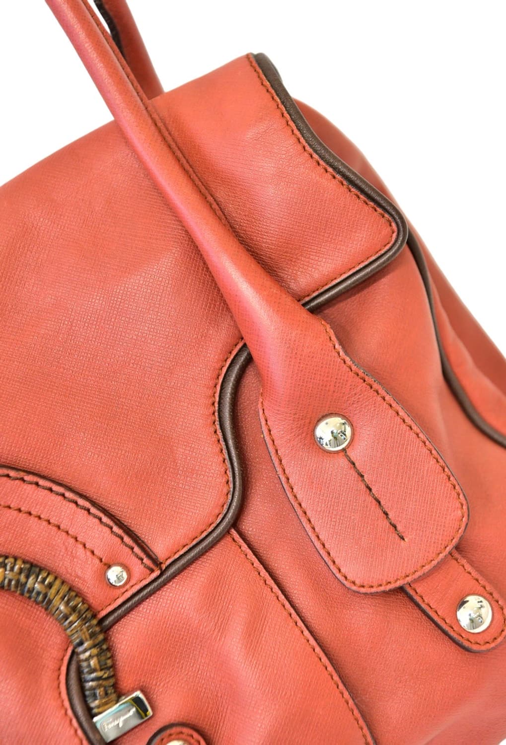 페라가모 브릭브라운 빈티지 숄더백 (정품) 상품이미지7