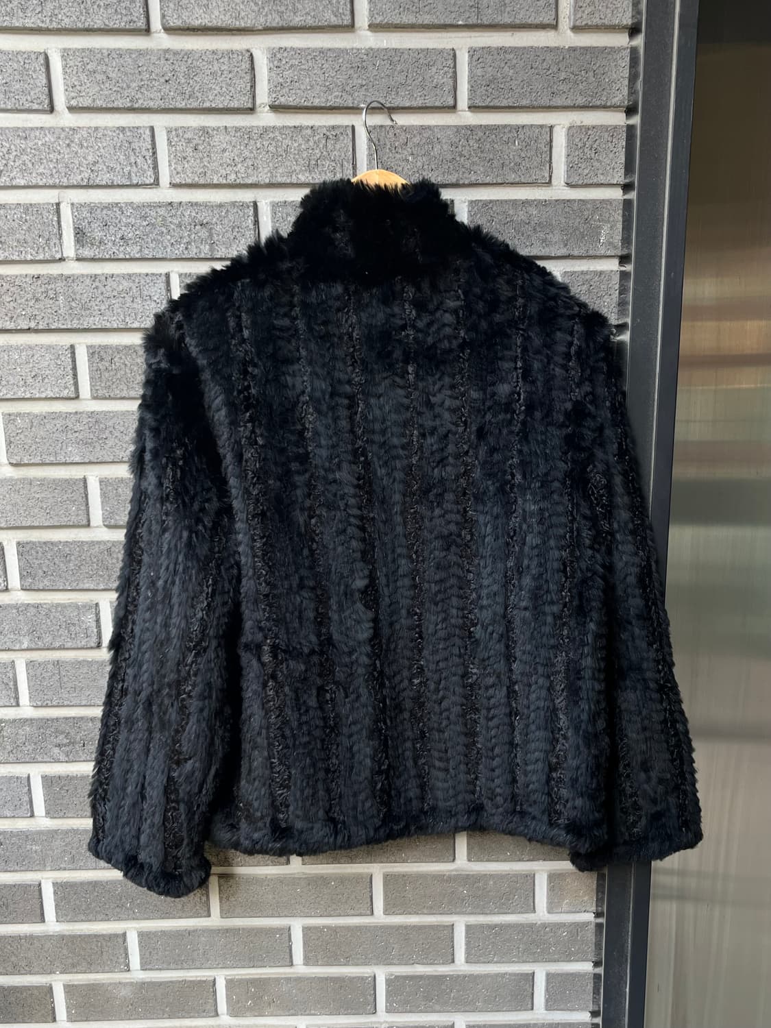 리얼 토끼털 퍼자켓 블랙 상품이미지8