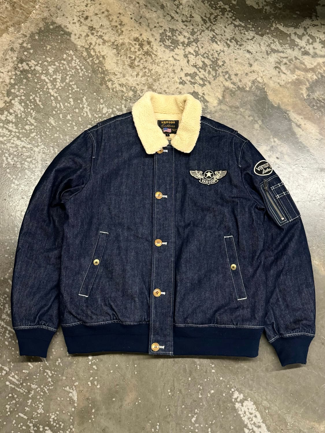 밴슨 데님 무스탕 XL 상품이미지1