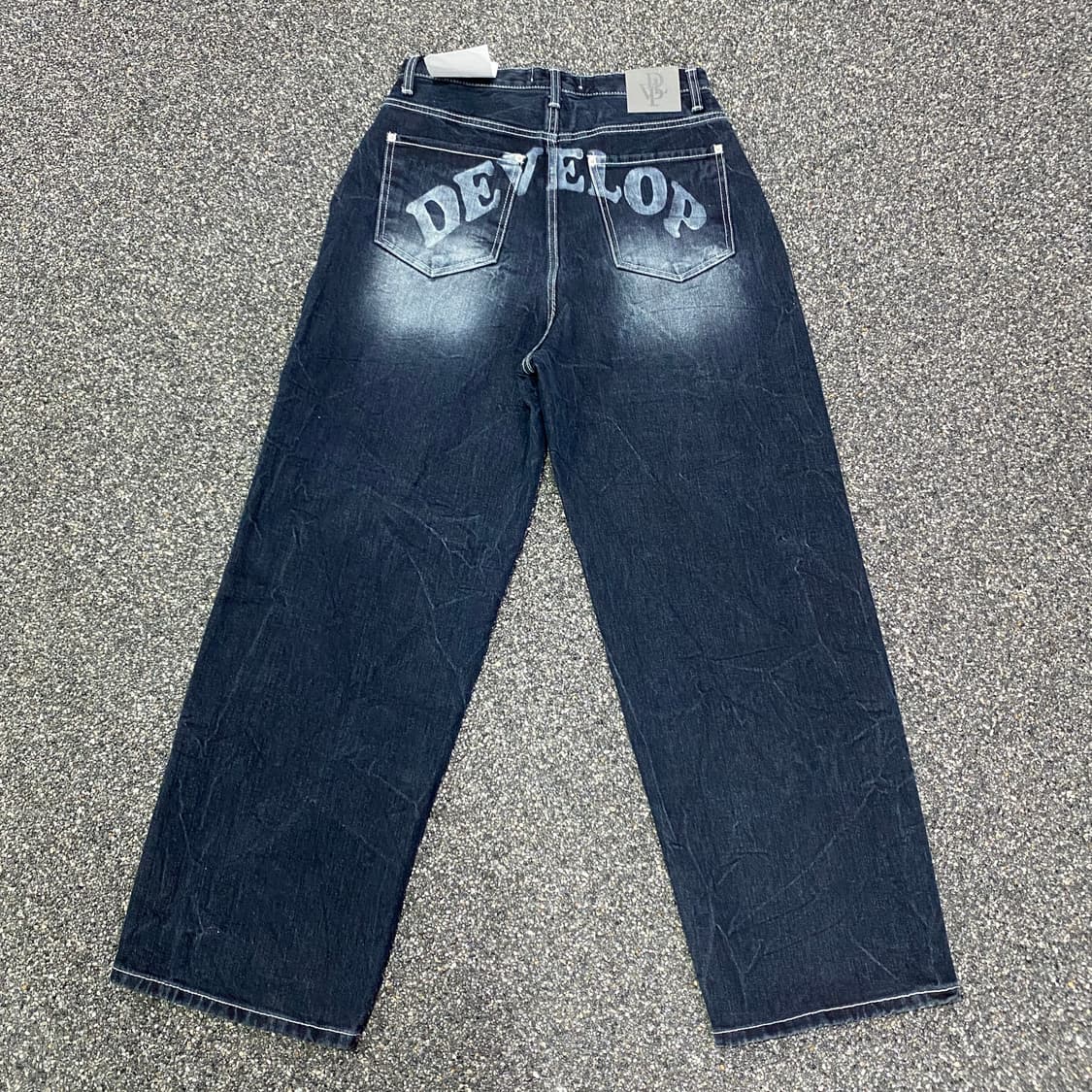빈티지 디벨롭 힙 레터링 워싱 데님 팬츠 B3626 상품이미지6