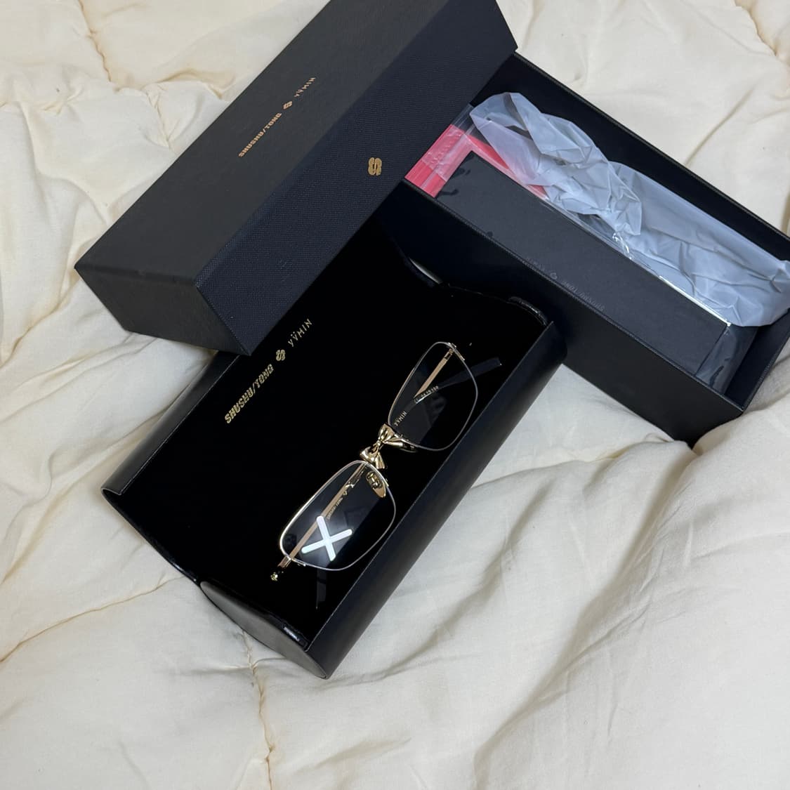 슈슈통 위민 YVMIN 골드 메탈 리본 안경 상품이미지8