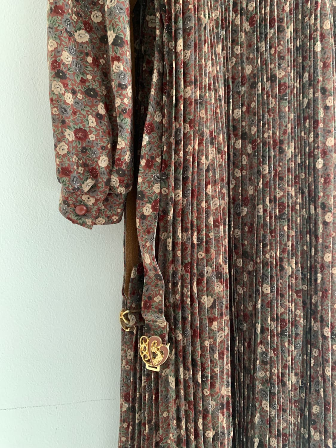 (Vintage)Floral scarf belted dress 상품이미지7